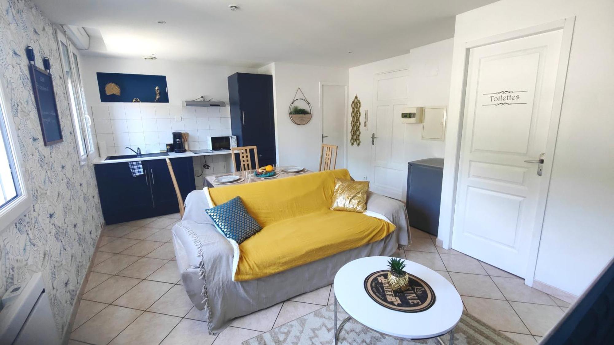 Apartamento Le Refuge Bleu Et Or